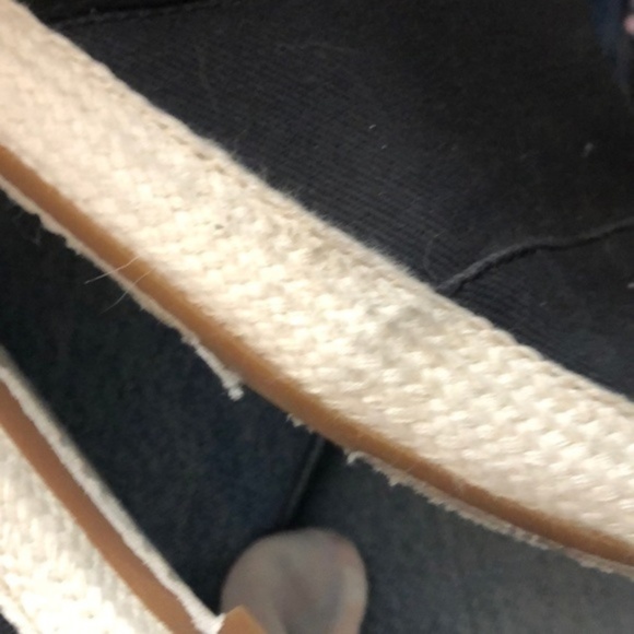 Mens Toms Black Corduroy Rope Classic Slip ons - Picture 5 of 7